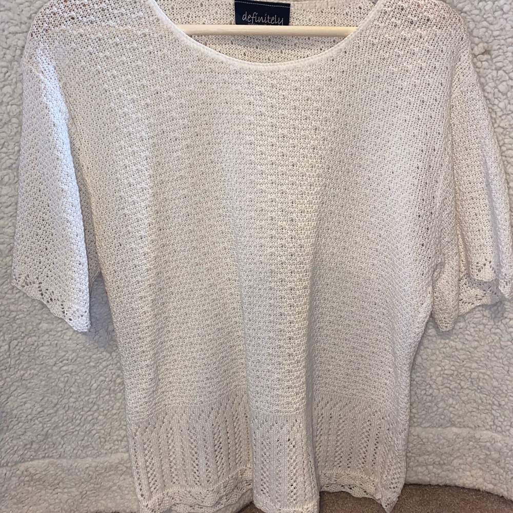 White knit top